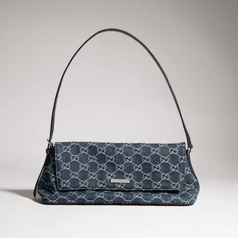 Gucci Madison Medium Shoulder Bag in Dark Blue Palladium Hardware