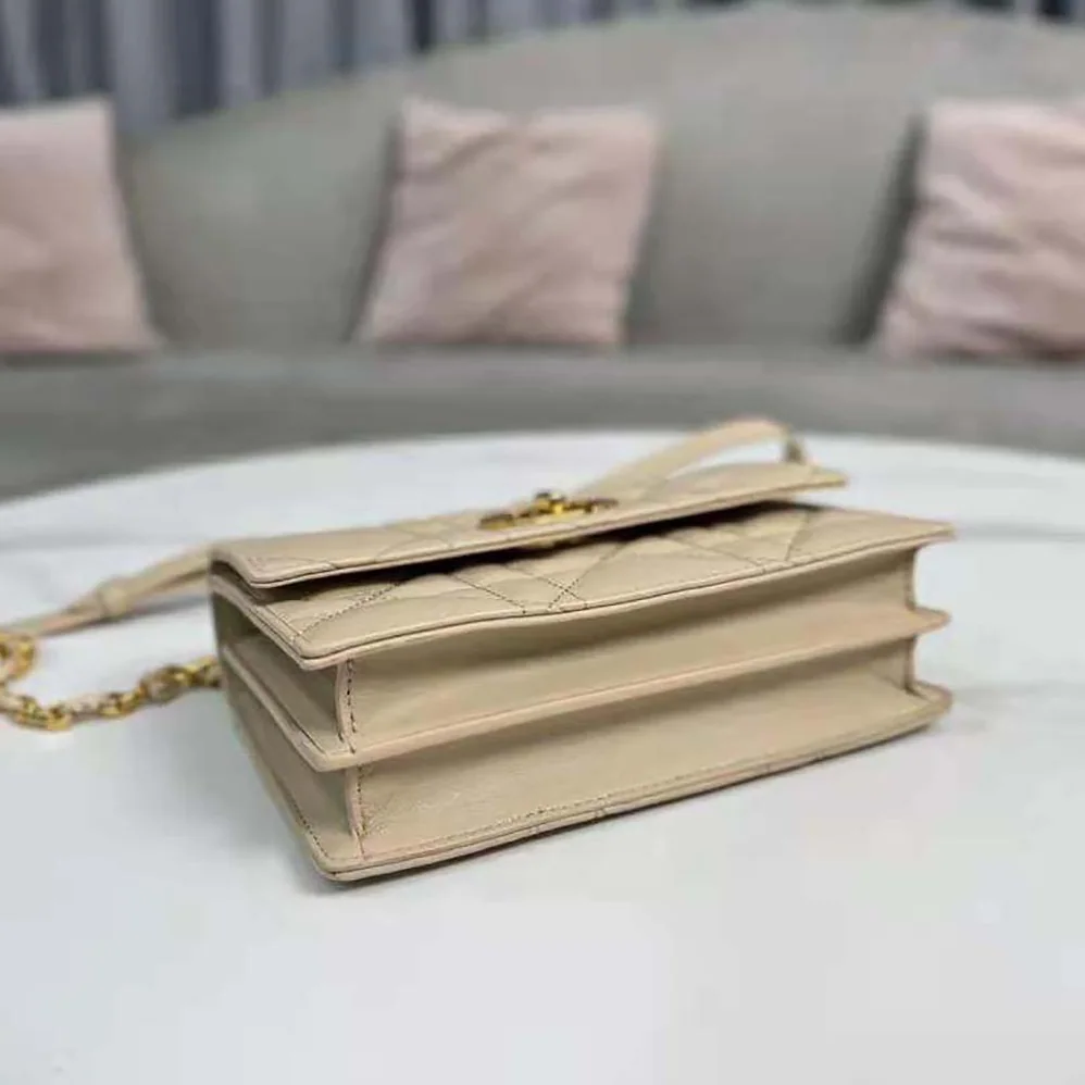 Dior Miss Caro Mini Bag Caramel Beige Macrocannage Lambskin for Women