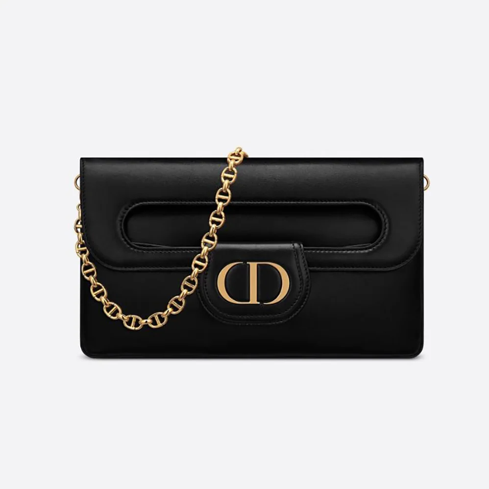 Dior Medium Diordouble Bag Smooth Calfskin for Women in Black