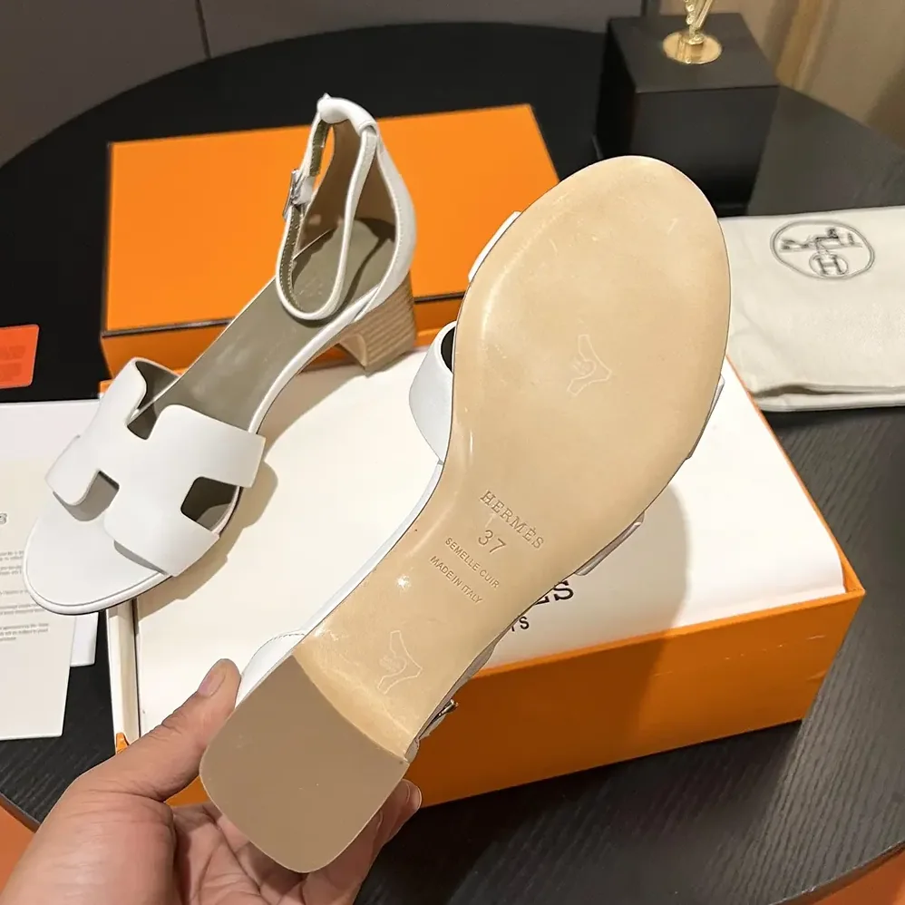 Hermes Encens 50 Sandal-White H221119Z for Women Hermes Encens 50 Sandal-White H221119Z for Women