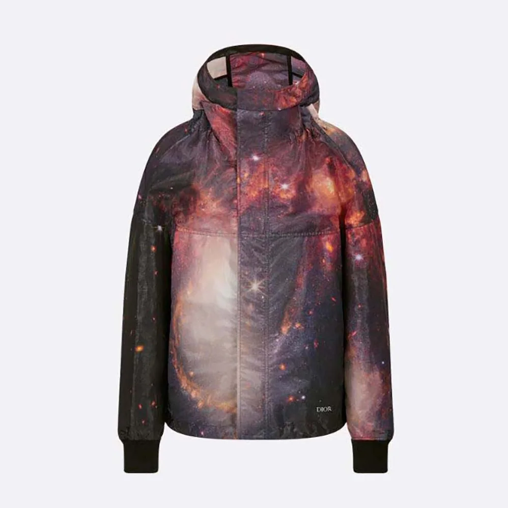 Dior Hooded Blouson Multicolor Technical Fabric for Men