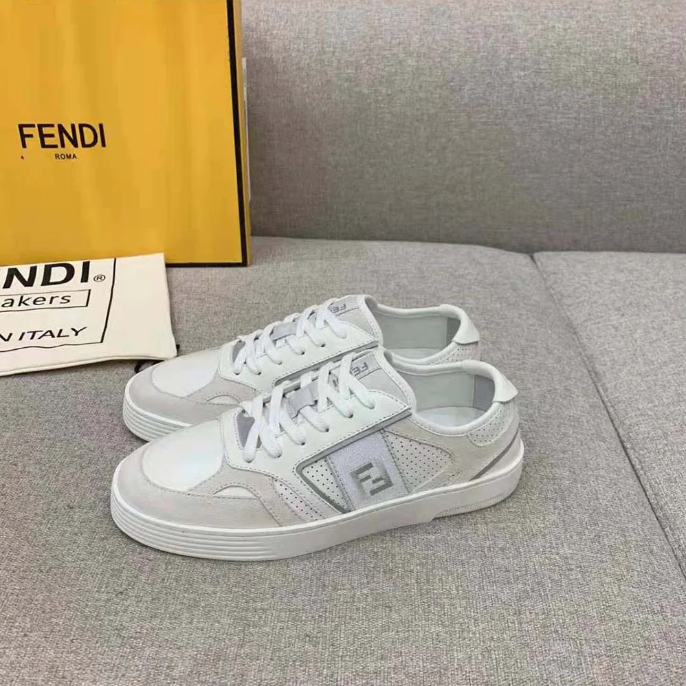 Fendi Step White Leather Low for Men in tops Fendi Step White Leather Low for Men in tops