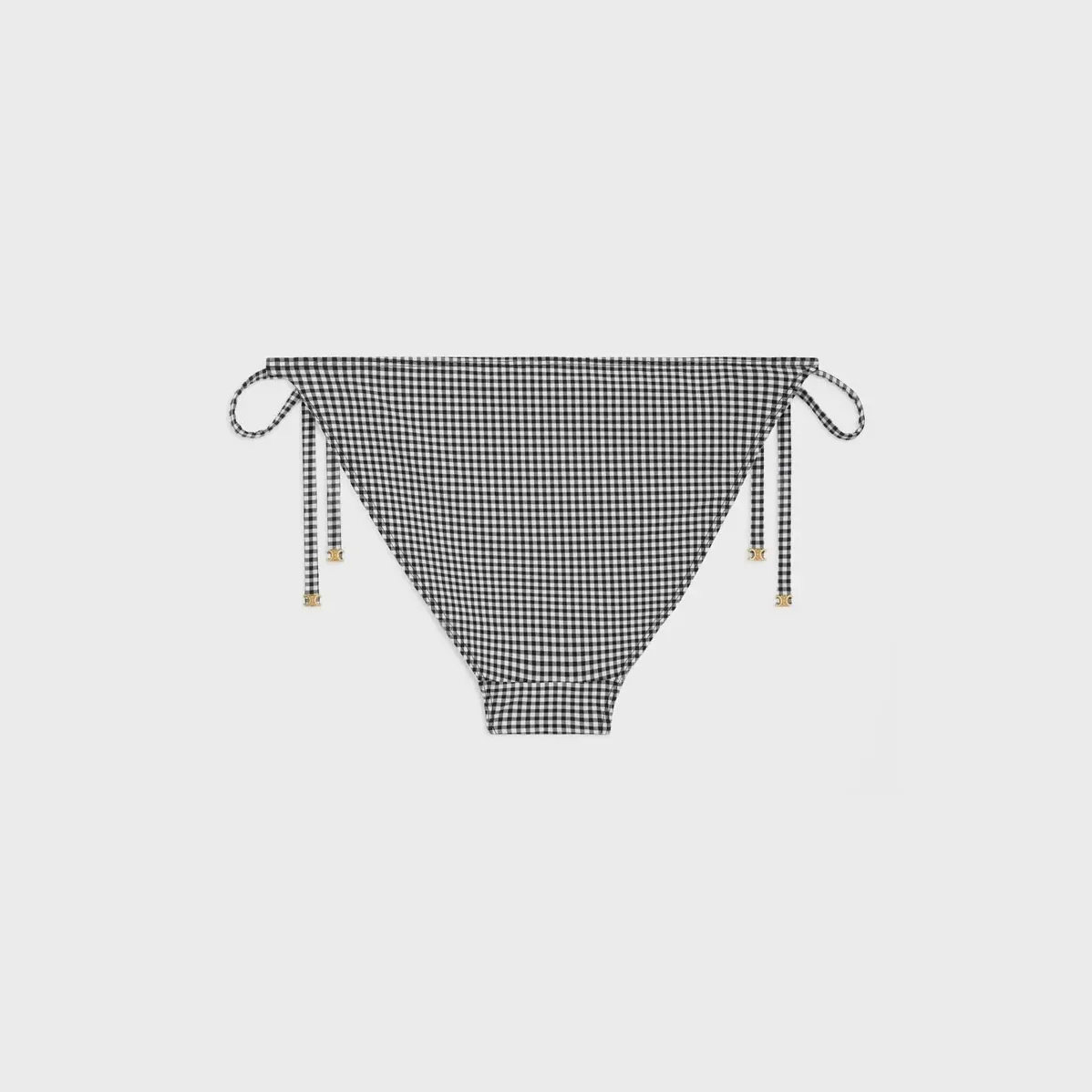 Celine Triomphe Balconette Bikini In Vichy Jersey Blanc in Noir Celine Triomphe Balconette Bikini In Vichy Jersey Blanc in Noir