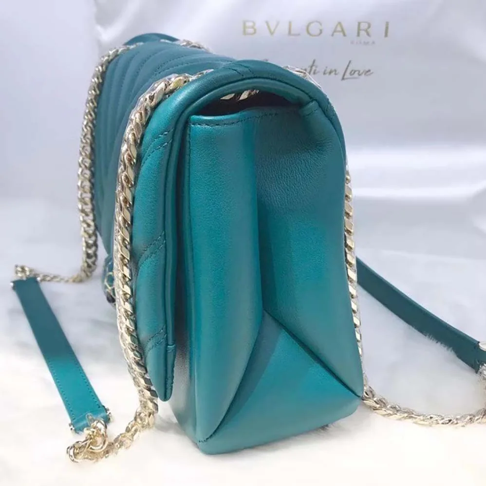 Bvlgari Serpenti Cabochon Shoulder Bag for Women in Green