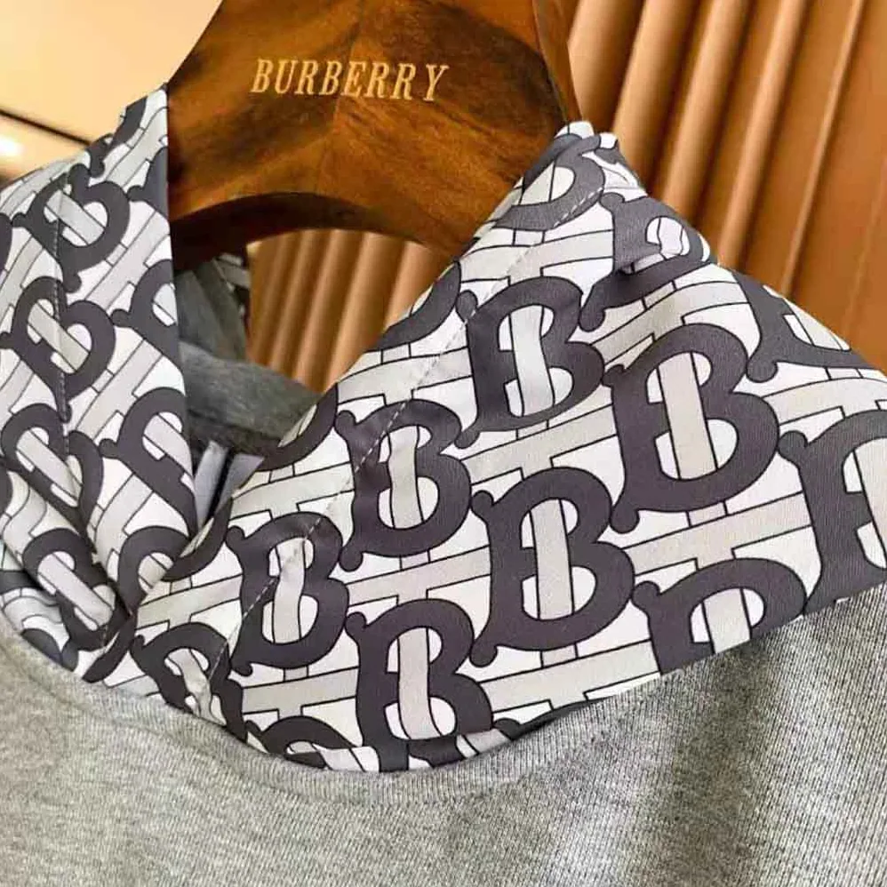 Burberry Monogram Print Cotton Oversized Hoodie for Women