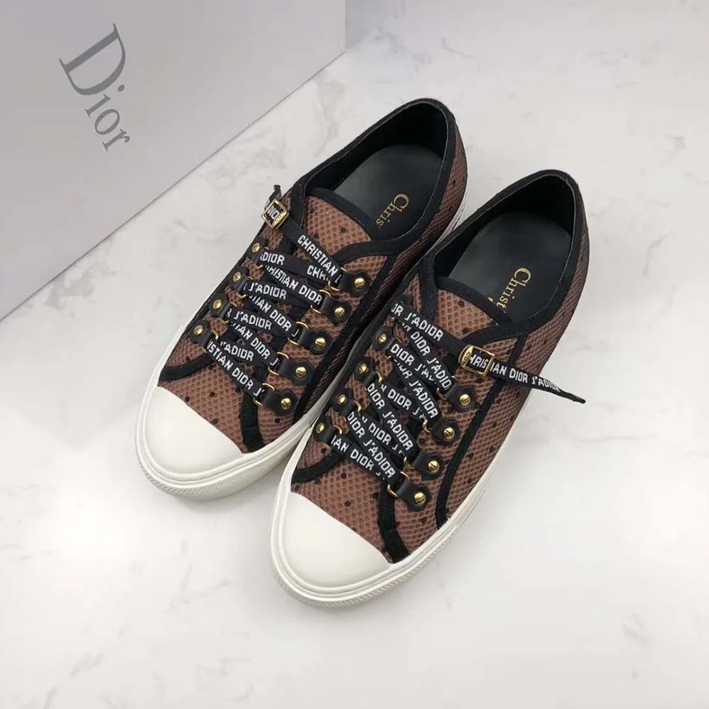 Dior Shoes Walkndior Plumetis Sneaker 5cm Heel for Women in Brown Dior Shoes Walkndior Plumetis Sneaker 5cm Heel for Women in Brown