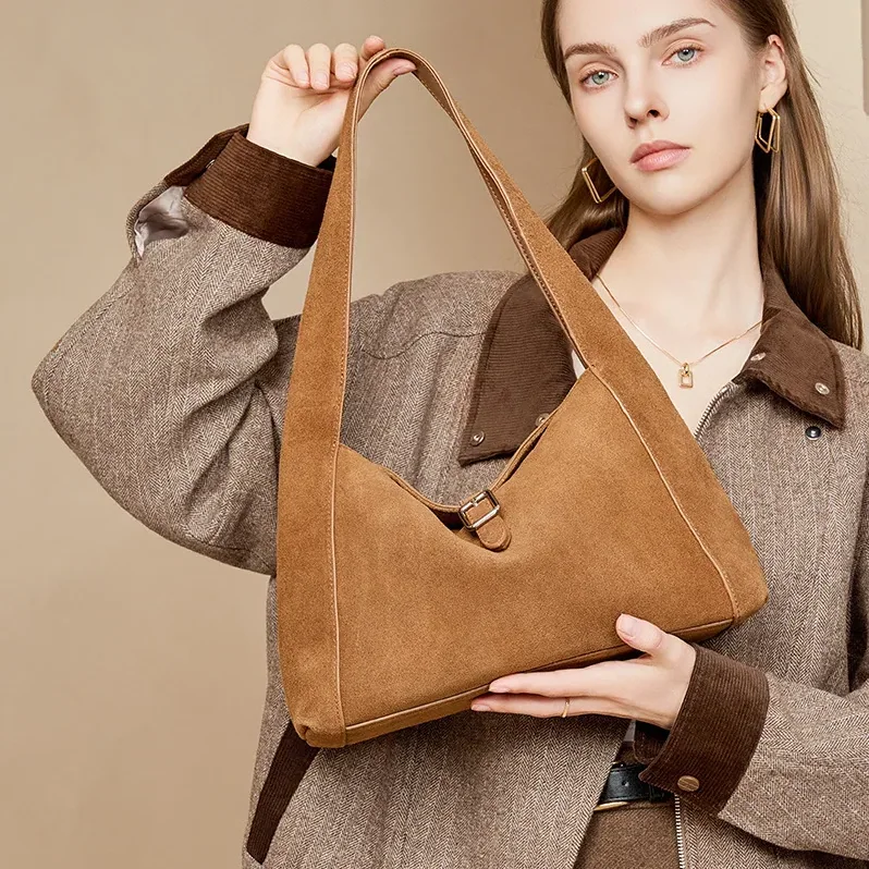 Suede-textured Lightweight And Stylish Premium Single for Women's in shoulder Bag