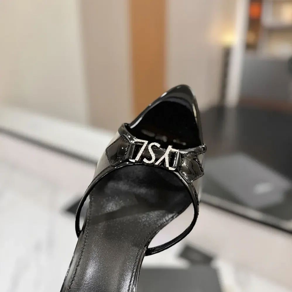 Saint Laurent YSL Jerry Mules in Tpu and Rhinestones for Women in Black Saint Laurent YSL Jerry Mules in Tpu and Rhinestones for Women in Black