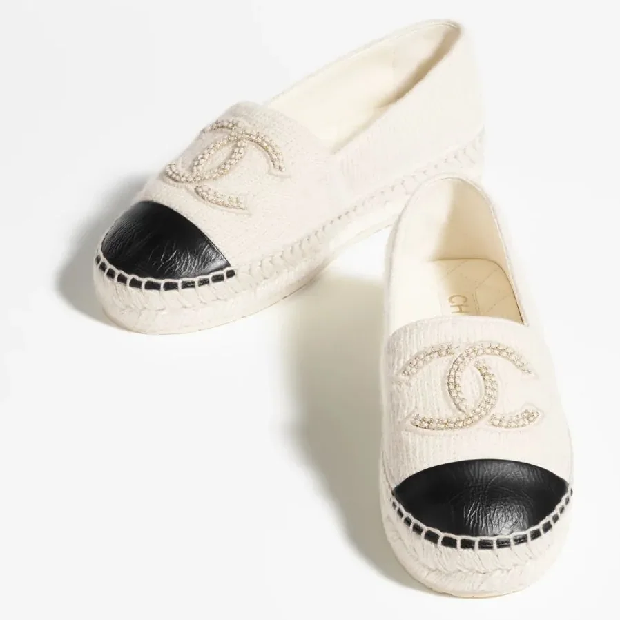 Chanel Espadrilles Ivory And Black Chanel Espadrilles Ivory And Black