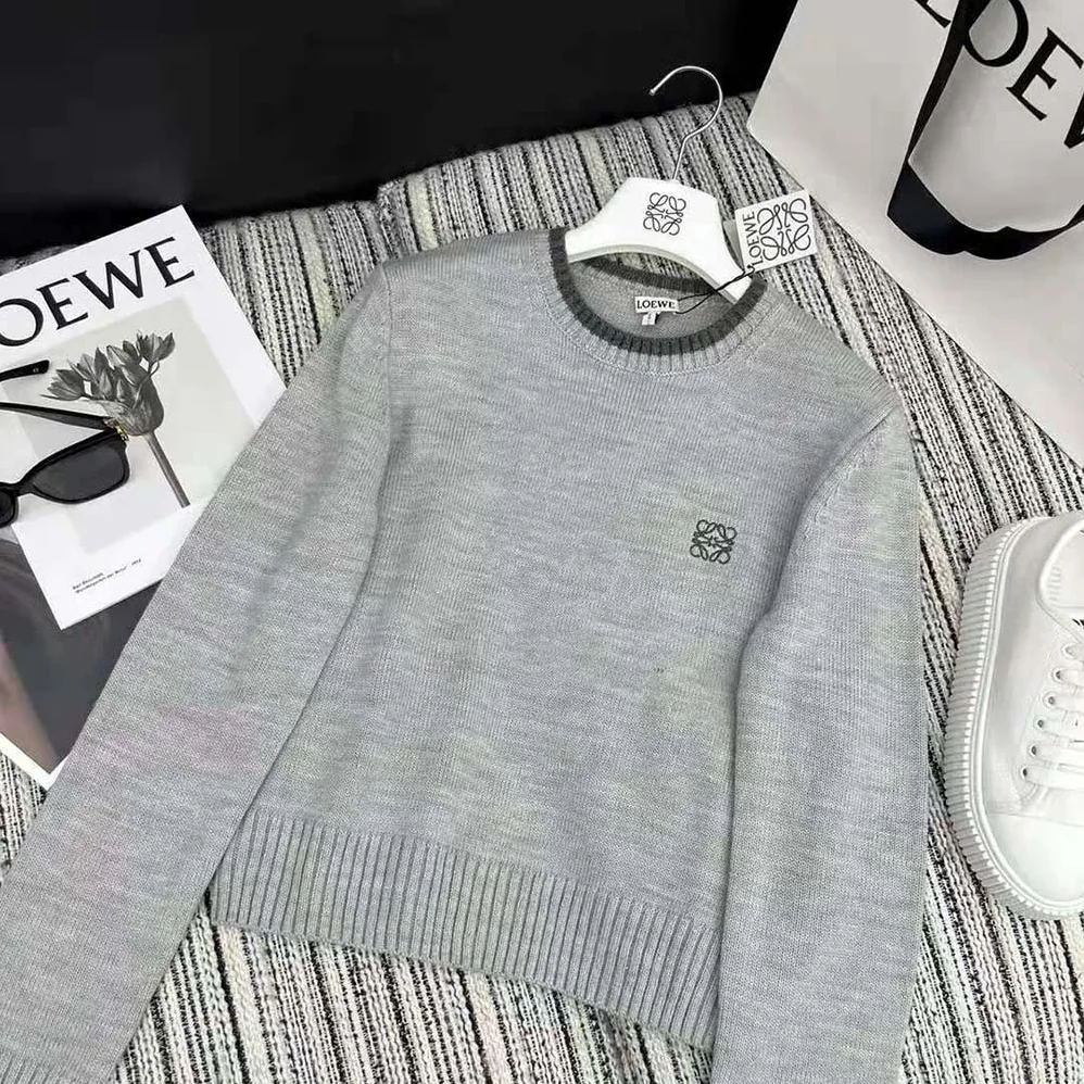 Loewe Sweater in Wool for Men in Gray Loewe Sweater in Wool for Men in Gray