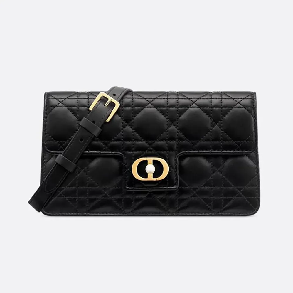 Dior Jolie Mini Bag Black Cannage Lambskin for Women