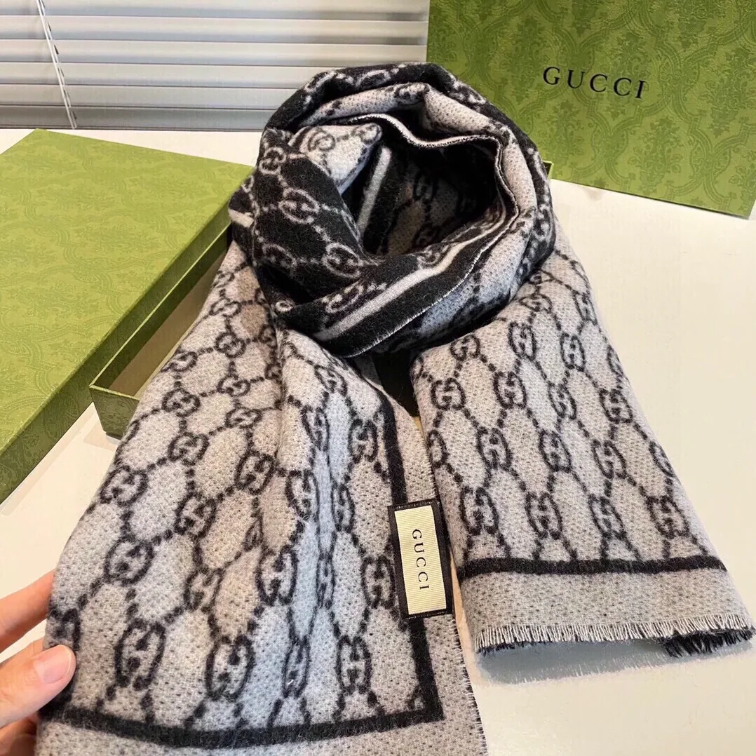 Gucci Double Sided Scarf Black Gucci Double Sided Scarf Black