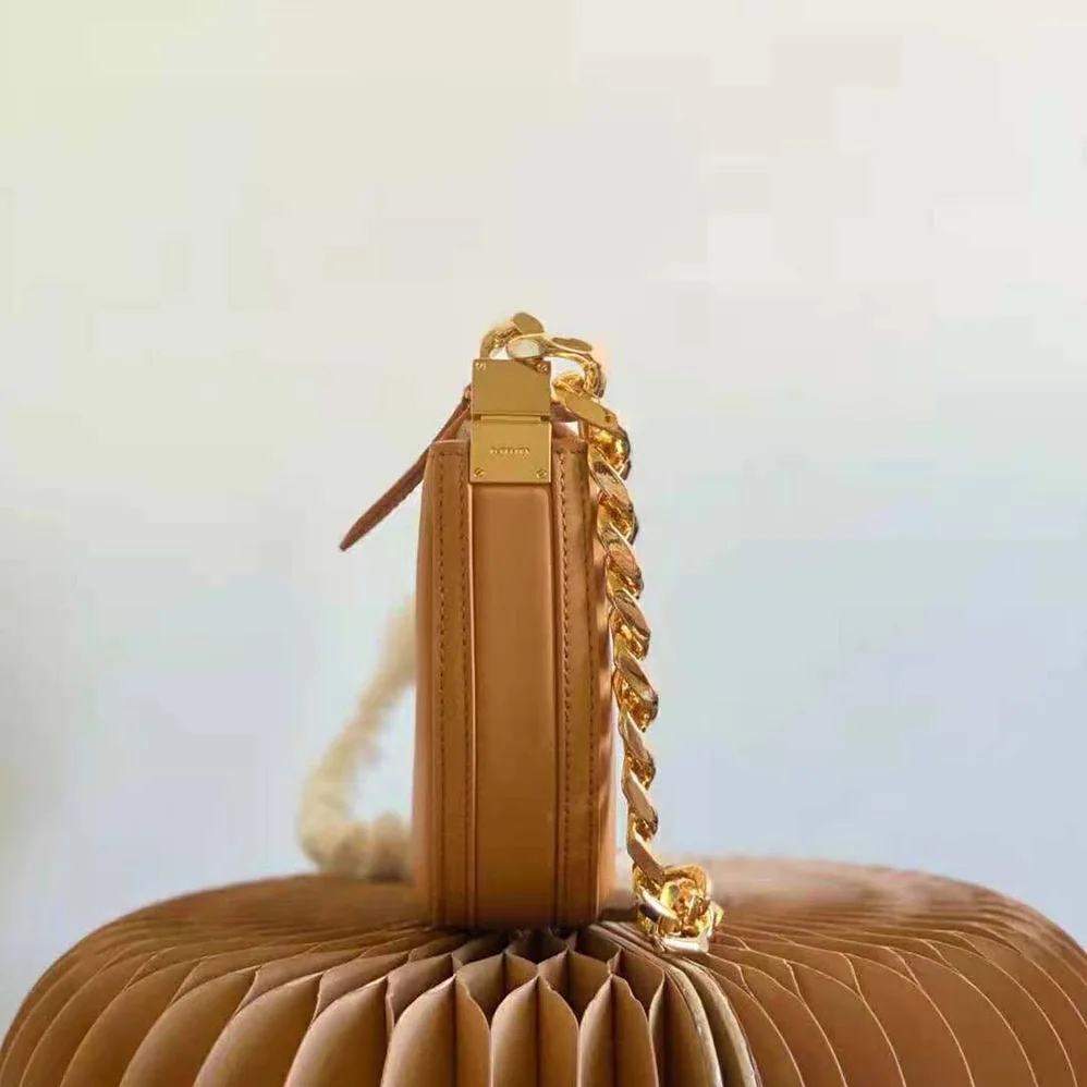 Burberry Mini Leather Zip Olympia Bag for Women in Brown