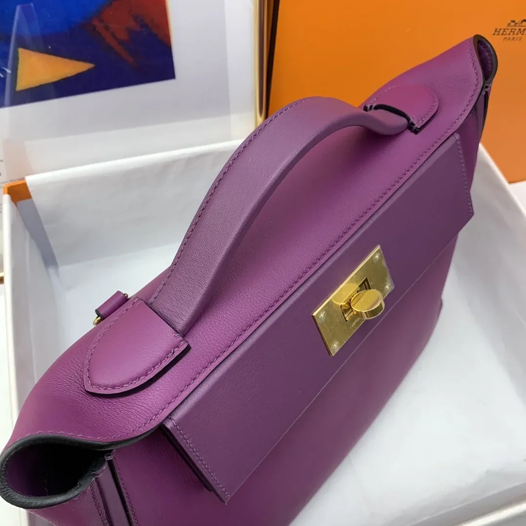Hermes Clemence Swift Purple Hermes Clemence Swift Purple