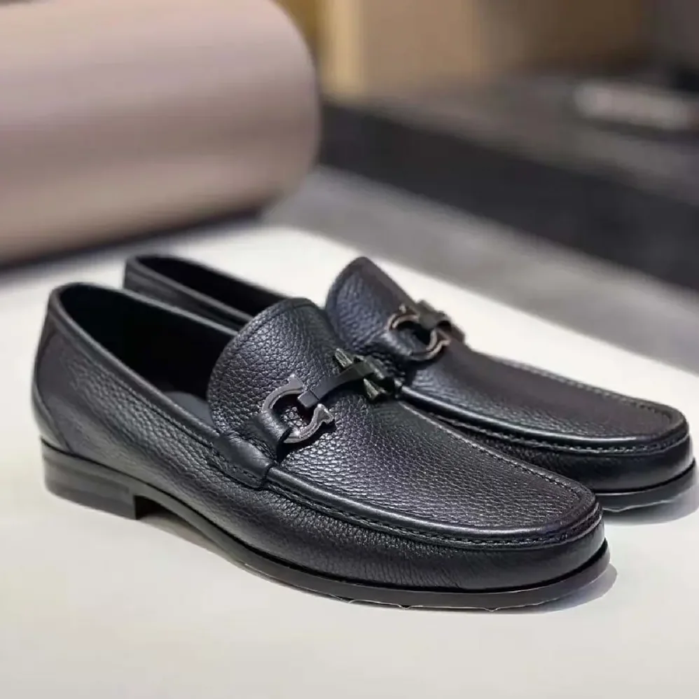 Salvatore Ferragamo Moccasin with Gancini Ornament for Men Salvatore Ferragamo Moccasin with Gancini Ornament for Men