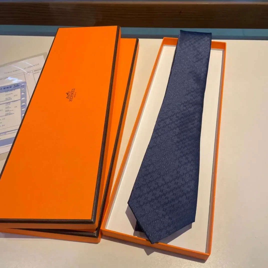 Hermes Faconnee H Tie Navy Blue Hermes Faconnee H Tie Navy Blue