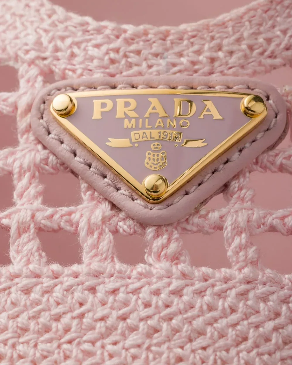 Prada Crochet Ballerinas Orchid Pink 1F364O_2F46_F0615_F_005