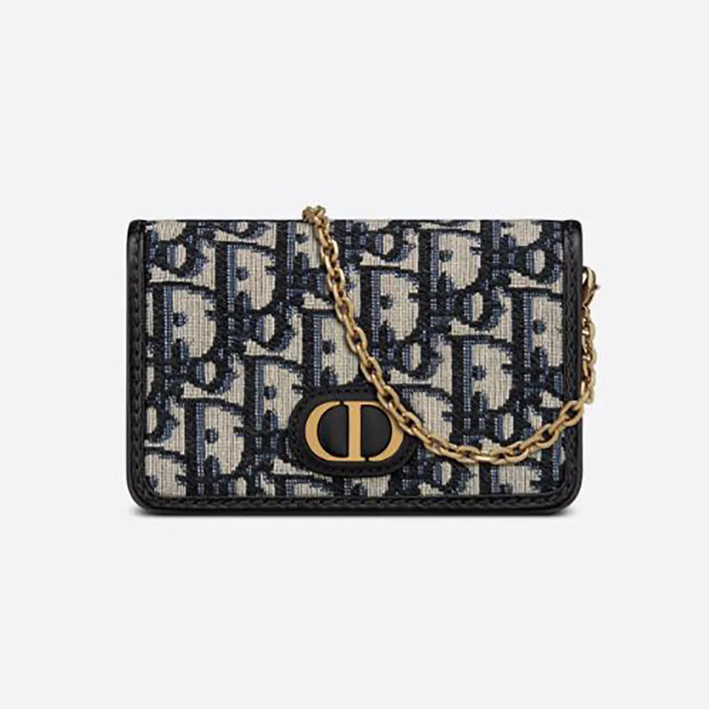 Dior 30 Montaigne nano pouch Blue Dior Oblique Jacquard for Women Dior 30 Montaigne nano pouch Blue Dior Oblique Jacquard for Women