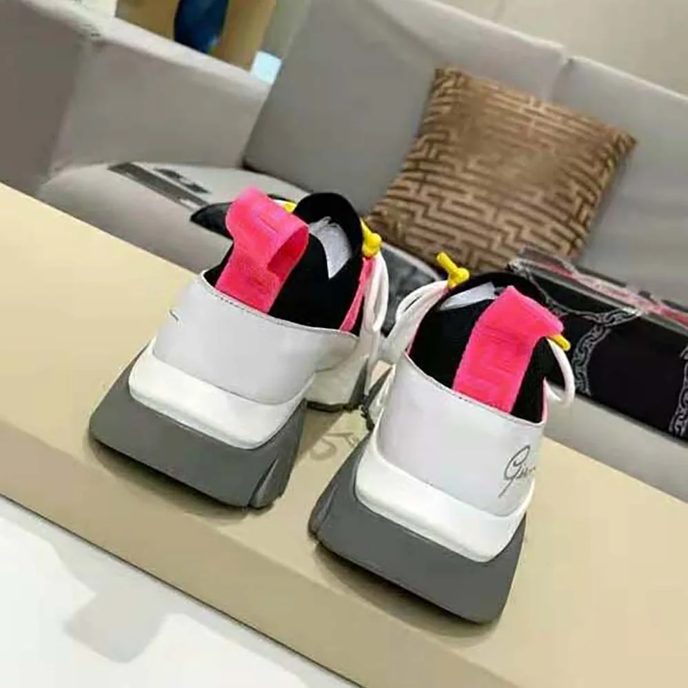 Versace Squalo Knit Sneakers for Women in Pink