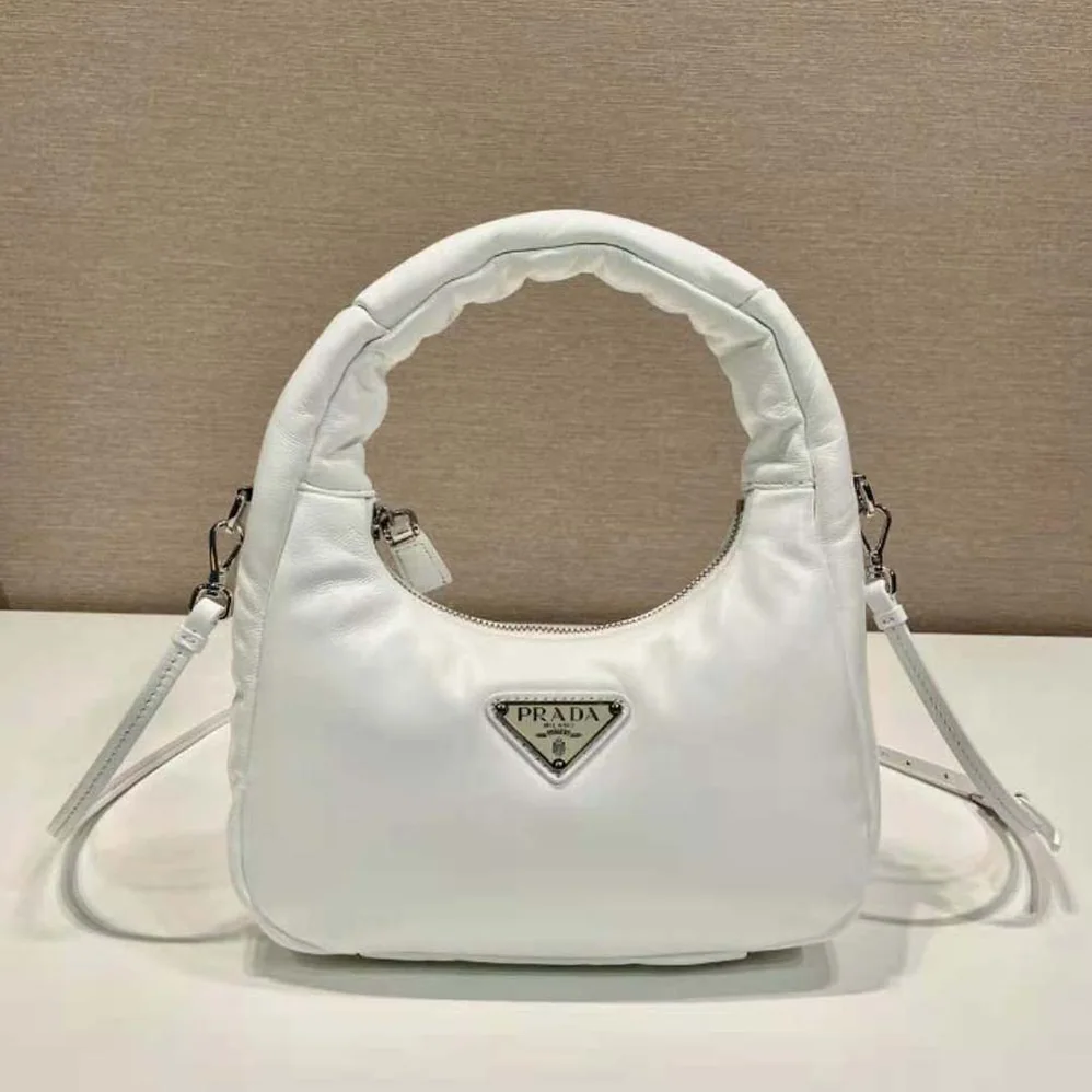 Prada Soft Padded Nappa Leather Mini-Bag for Women in White