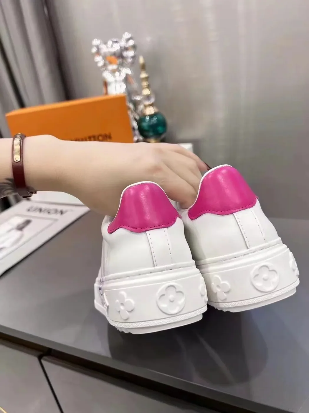 Louis Vuitton Time Out Sneaker Fuchsia Pink LV 1AA1BN