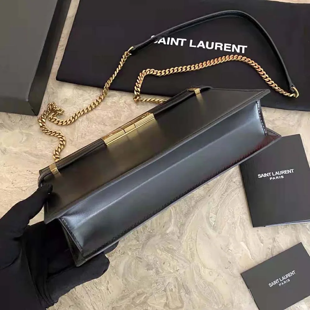 Saint Laurent YSL New Manhattan Pouch in Box Saint Laurent Leather for Women in Black Saint Laurent YSL New Manhattan Pouch in Box Saint Laurent Leather for Women in Black