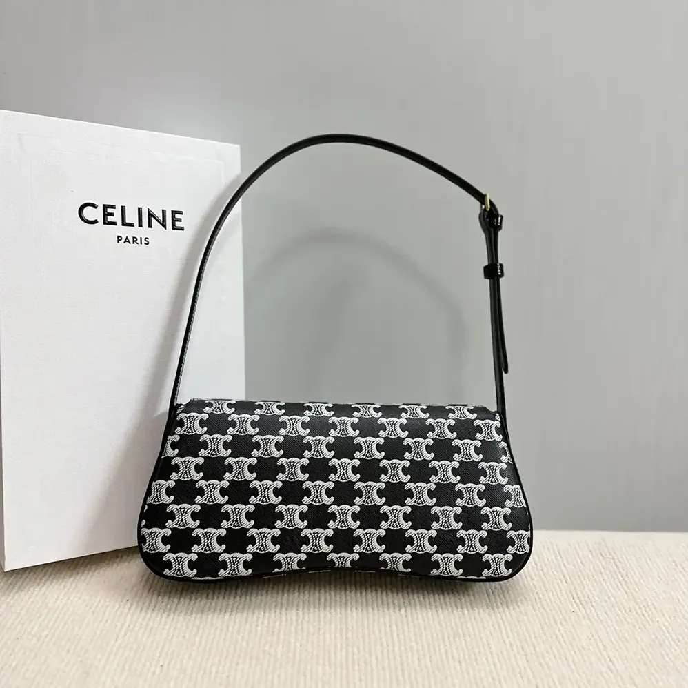 Celine Medium Celine Lola Bag in Triomphe Canvas Two-tone 115532FQO.38NO for Women