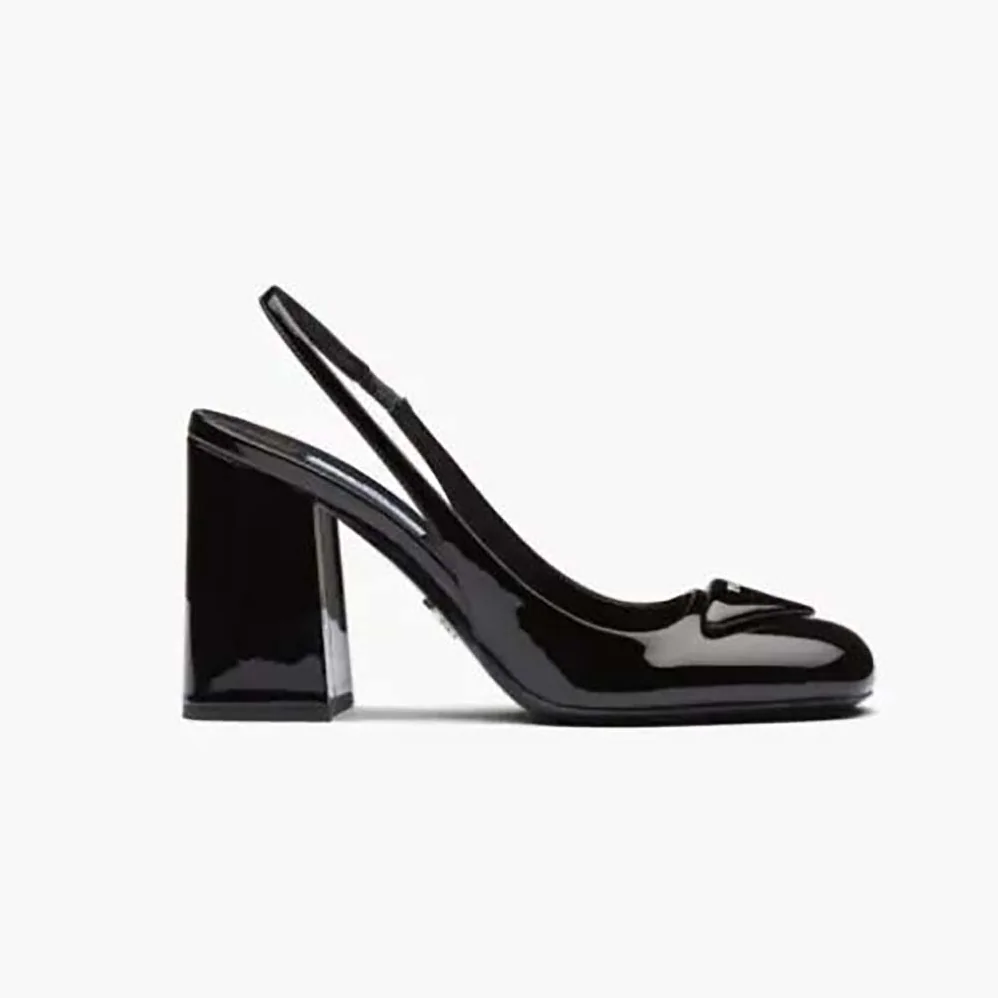 Prada Patent Leather Sling for Women in Back Pumps