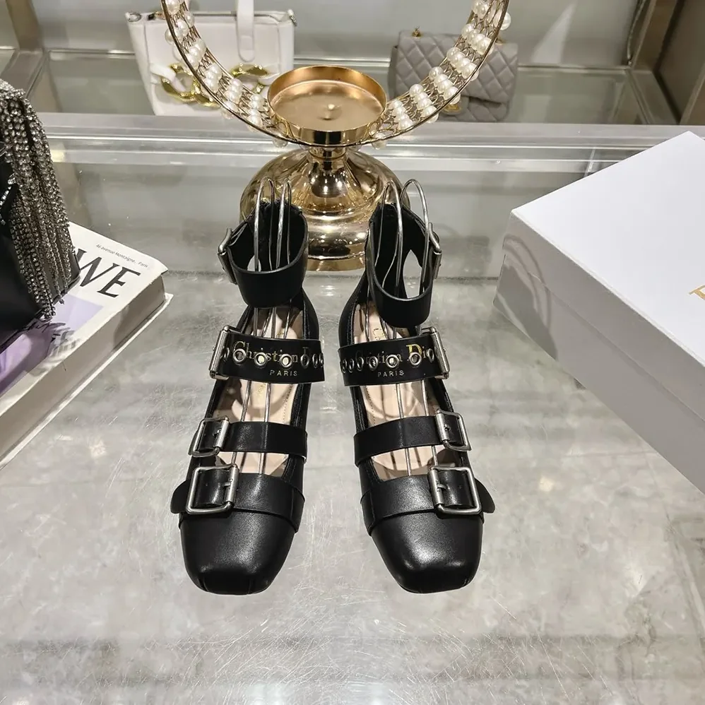 Dior Punk Ballet Flat Black Supple Calfskin for Women Dior Punk Ballet Flat Black Supple Calfskin for Women