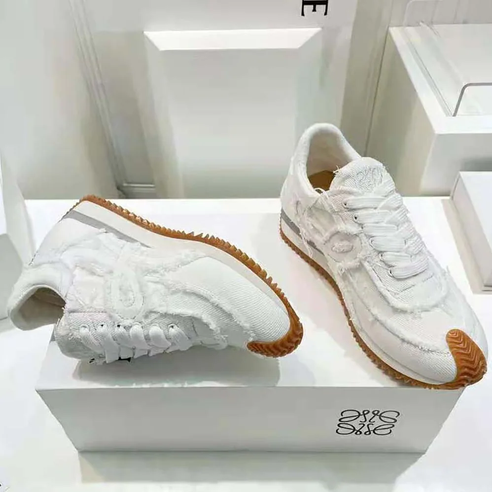 Loewe Flow Runner in Denim for Women in White