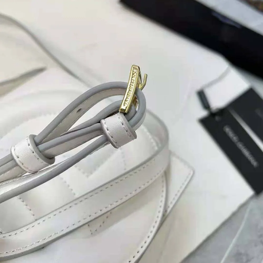 Dolce Gabbana D&G Calfskin DG Logo Bag Crossbody Bag for Women in White