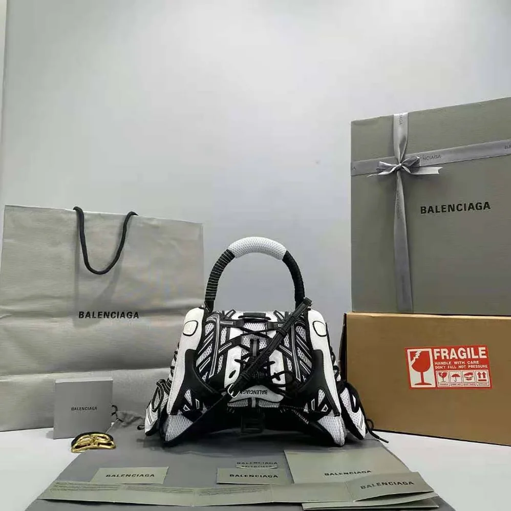 Balenciaga Sneakerhead Small Top Handle Bag in Black for Women in White
