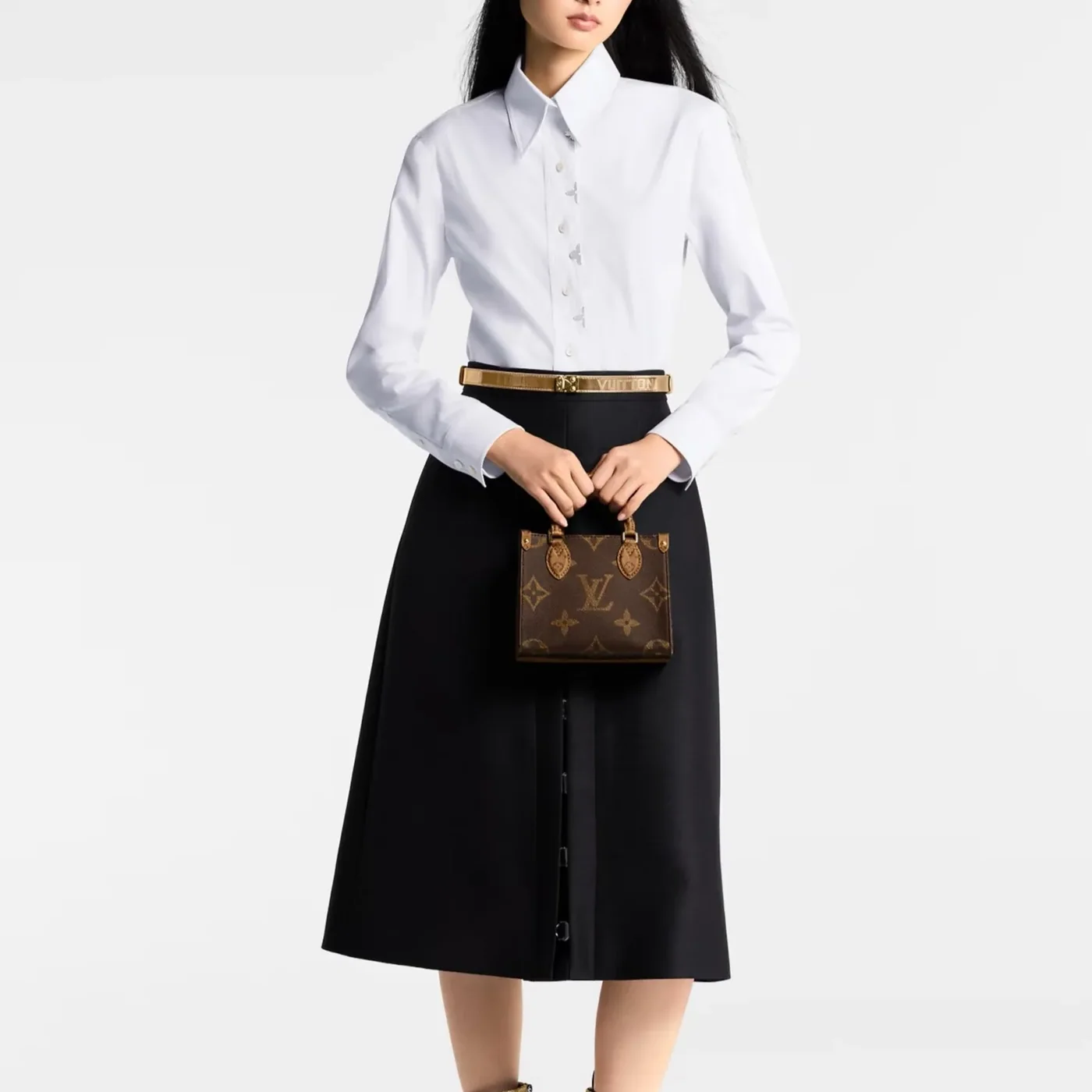 Louis Vuitton OnTheGo BB Tote Bag in Monogram Reverse Gold Hardware