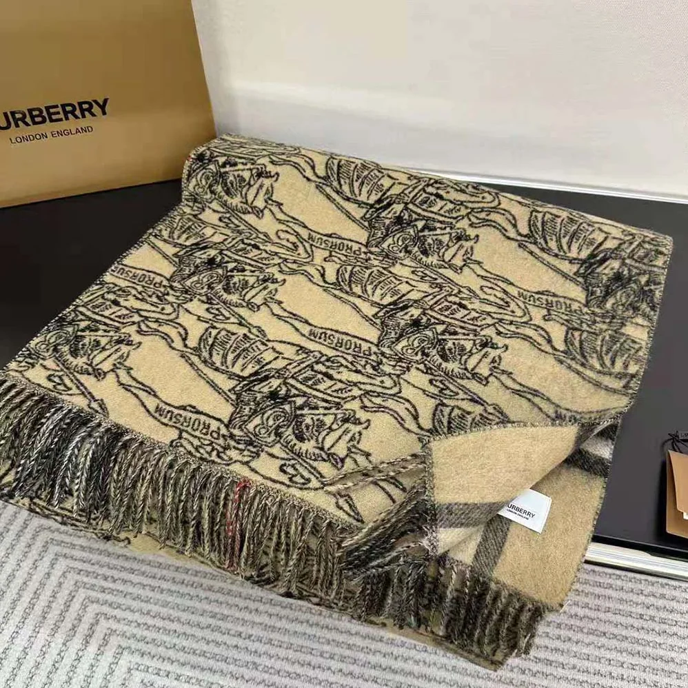 Burberry EKD Cashmere Reversible Scarf for Unisex