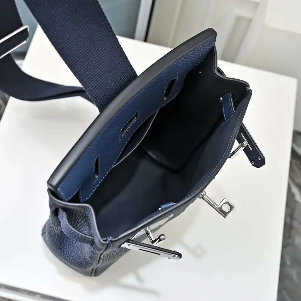Hermes Hac A Dos PM Backpack for Unisex in Navy