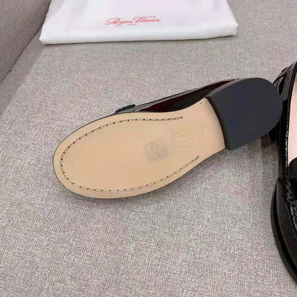 Roger Vivier Metal Buckle Morsetto Loafers in Patent Leather for Women Roger Vivier Metal Buckle Morsetto Loafers in Patent Leather for Women