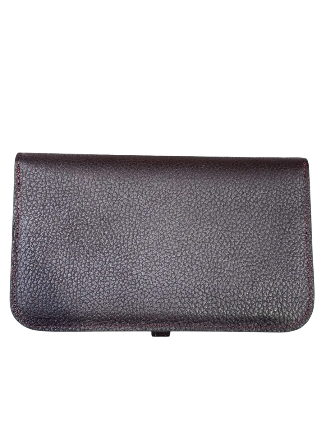 Amazing Burgundy Clemence Leather Dogon Travel Wallet