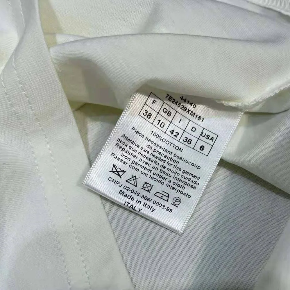 Dior ‘C'Est Non Non Non Et Non' T-shirt Ecru Cotton Jersey and Linen for Women