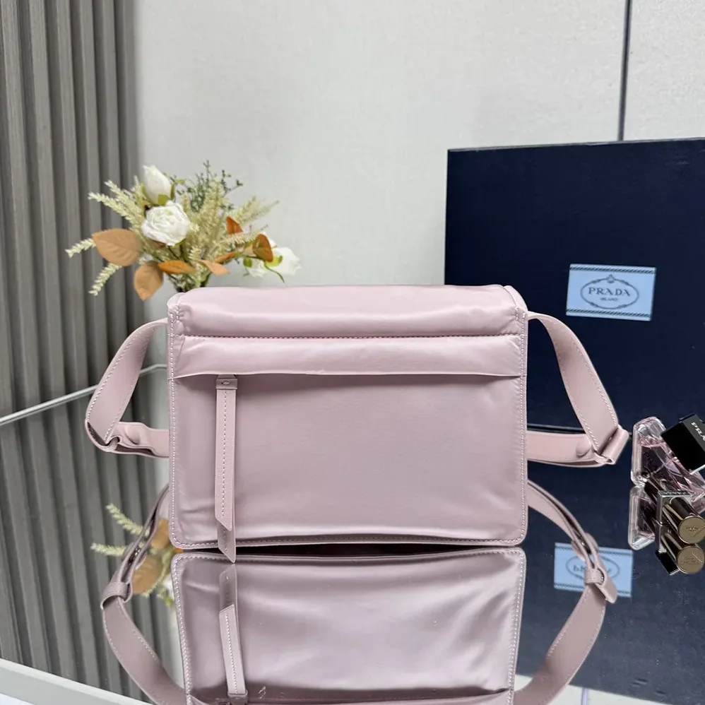 Prada Small Padded Re-Nylon Shoulder Bag for Women in Pink