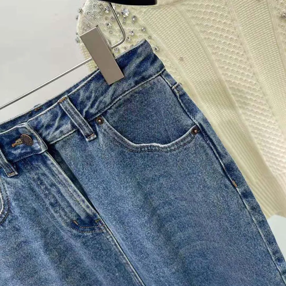 Prada Denim Maxi-skirt for Women in Navy