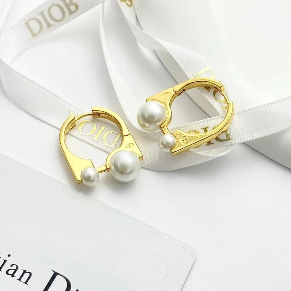 Dior Medium Dior Tribales New Look Earrings Gold-Finish and Silver for Women in Finish Metal