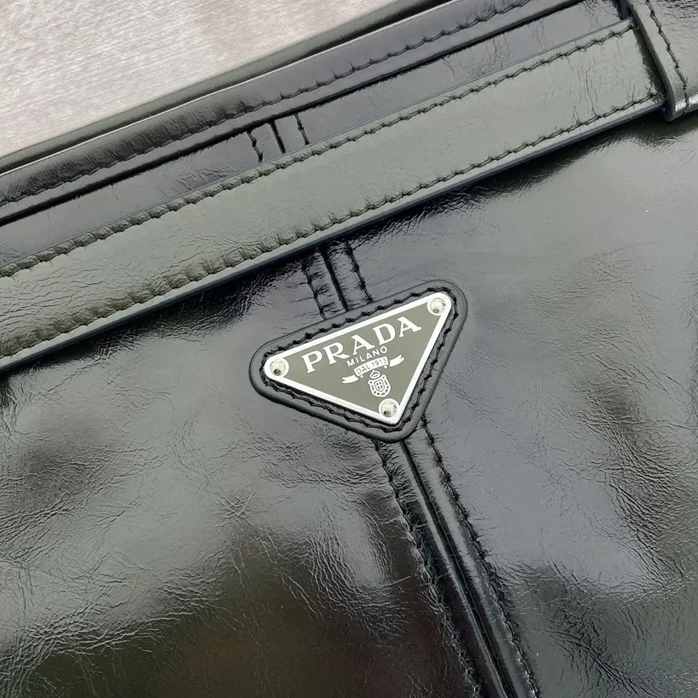 Prada Bonnie Leather Tote Bag for Unisex
