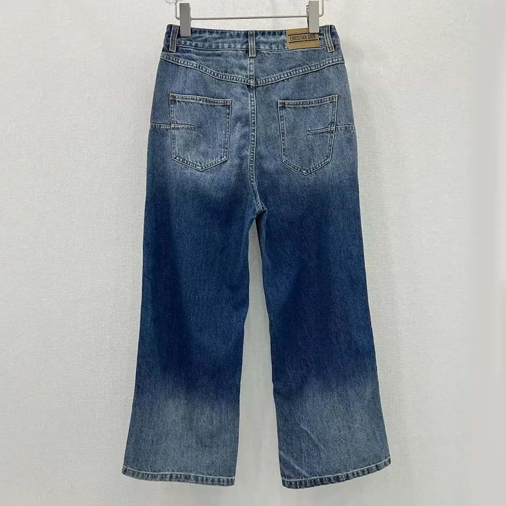 Dior Denim Couture Flared Jeans Deep Blue Cotton Denim for Women Dior Denim Couture Flared Jeans Deep Blue Cotton Denim for Women
