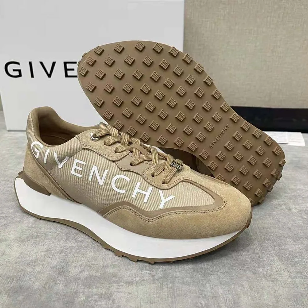 Givenchy GIV Runner Sneakers in Suede Leather and Nylon for Men in Beige Givenchy GIV Runner Sneakers in Suede Leather and Nylon for Men in Beige