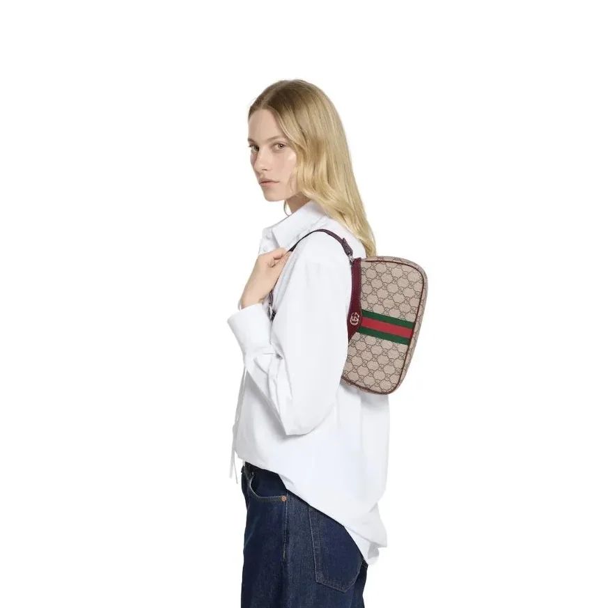 Gucci Ophidia Small Shoulder Bag in Beige/ Brown Gold Hardware Gucci Ophidia Small Shoulder Bag in Beige/ Brown Gold Hardware