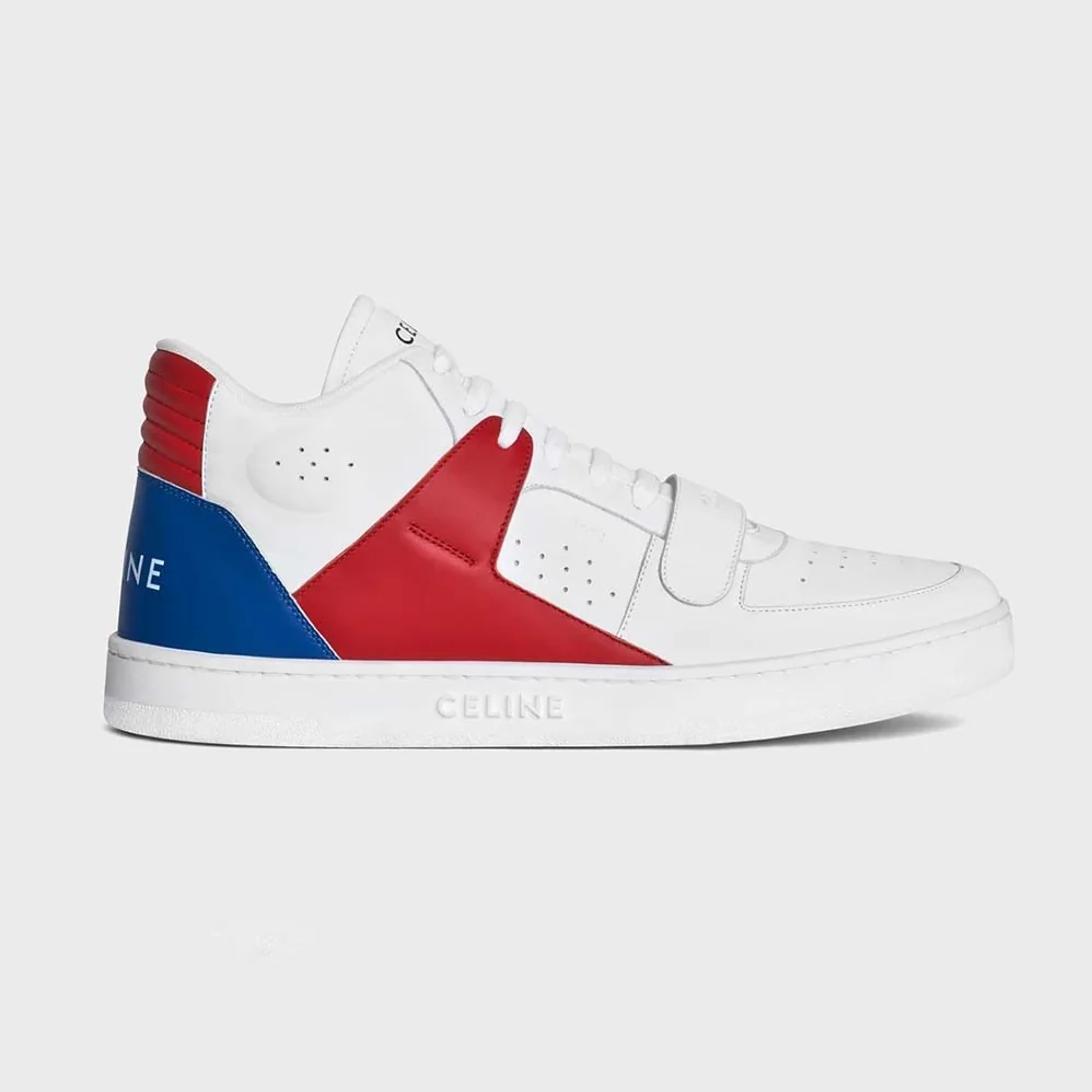 Celine CT-02 Mid Sneaker with Scratch in Calfskin for Men in Red