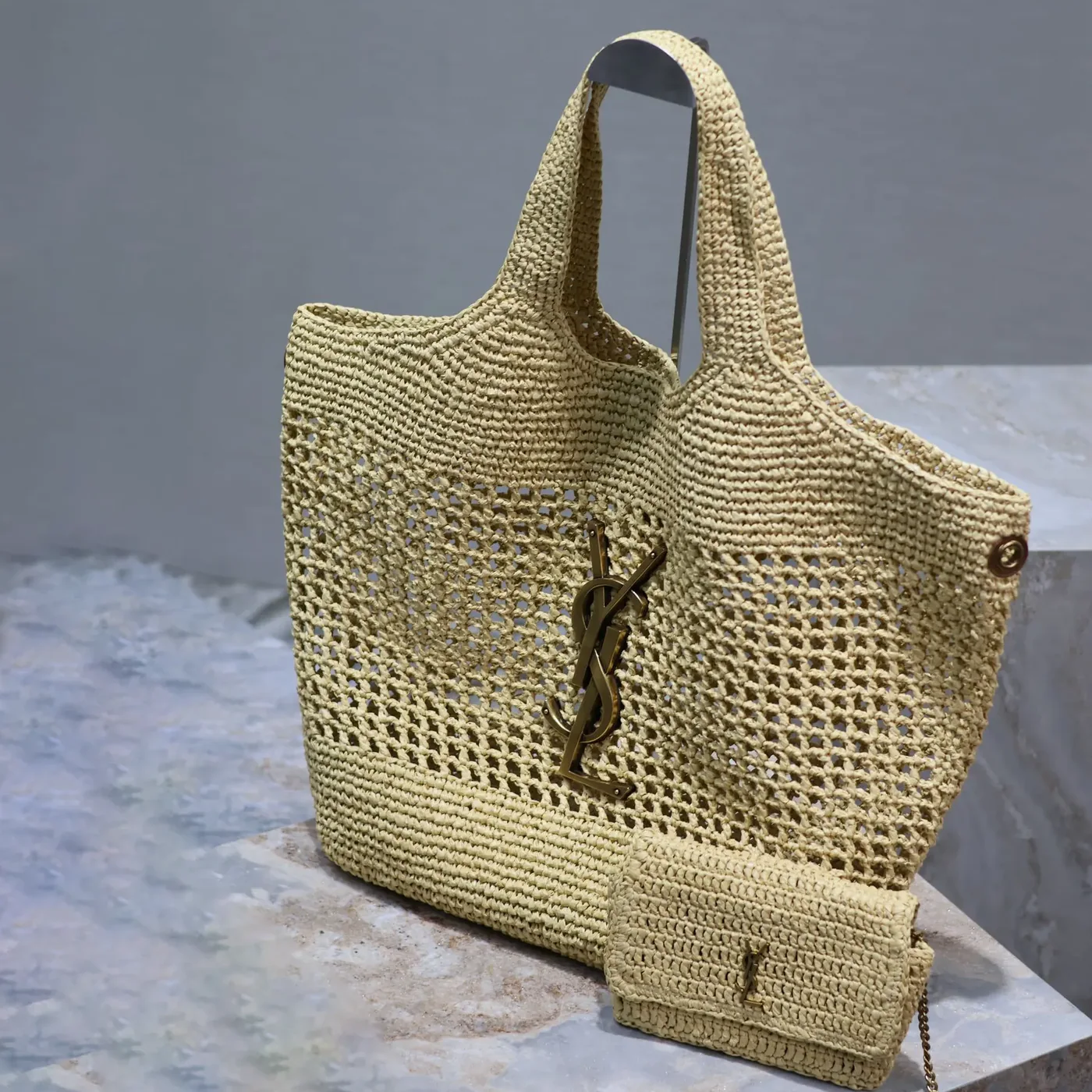 Saint Laurent YSL Icare in Raffia for Women Saint Laurent YSL Icare in Raffia for Women