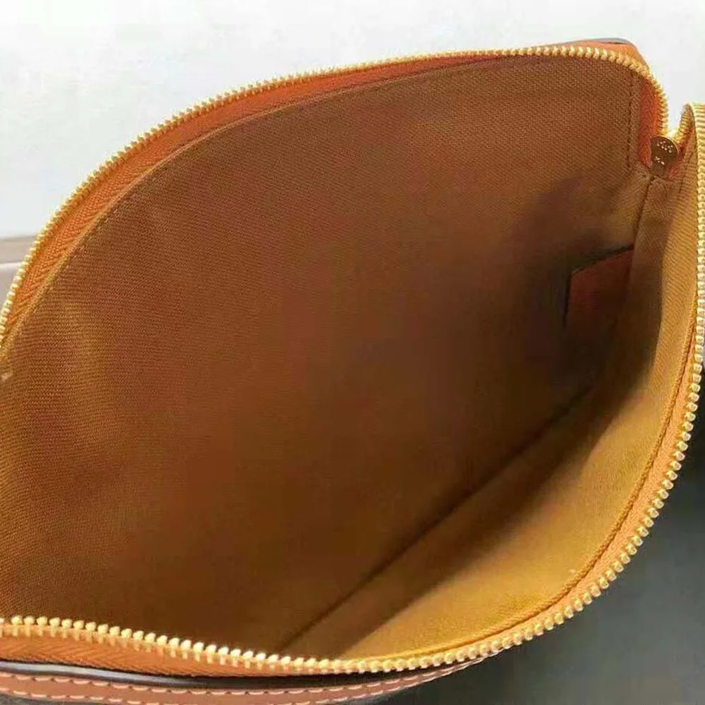 Celine Small Pouch in Triomphe Canvas and Lambskin for Women