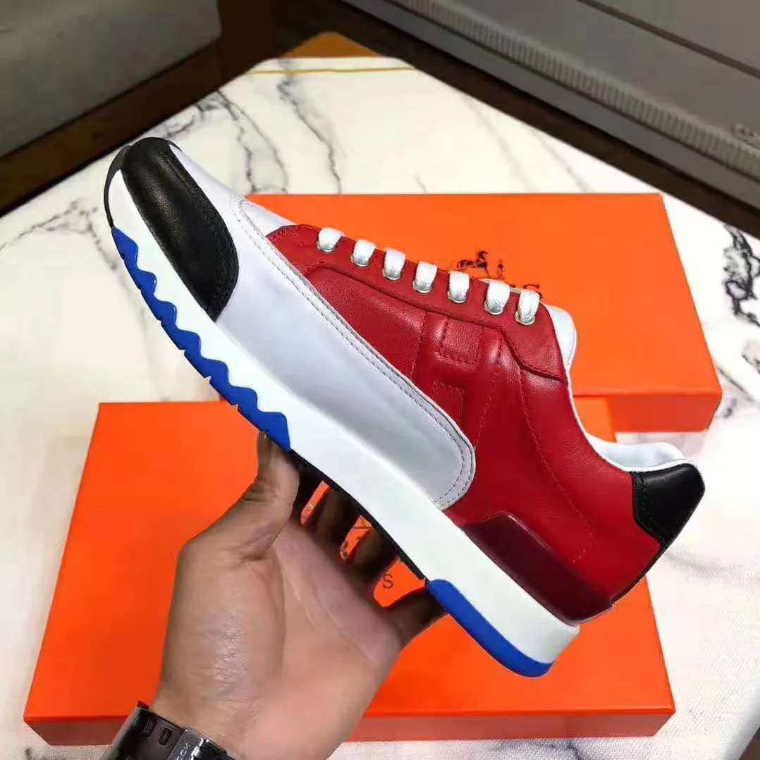 Hermes Trail sneaker in Calfskin for Men in Red