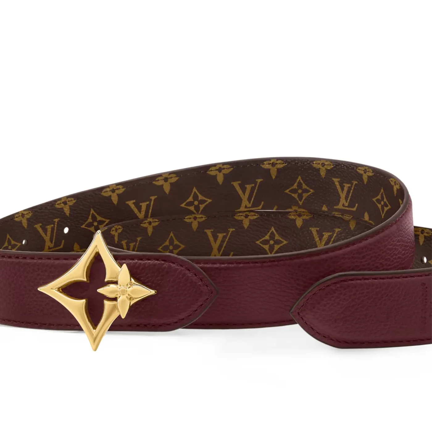 Louis Vuitton LV Flowergram Reversible Belt Garnet